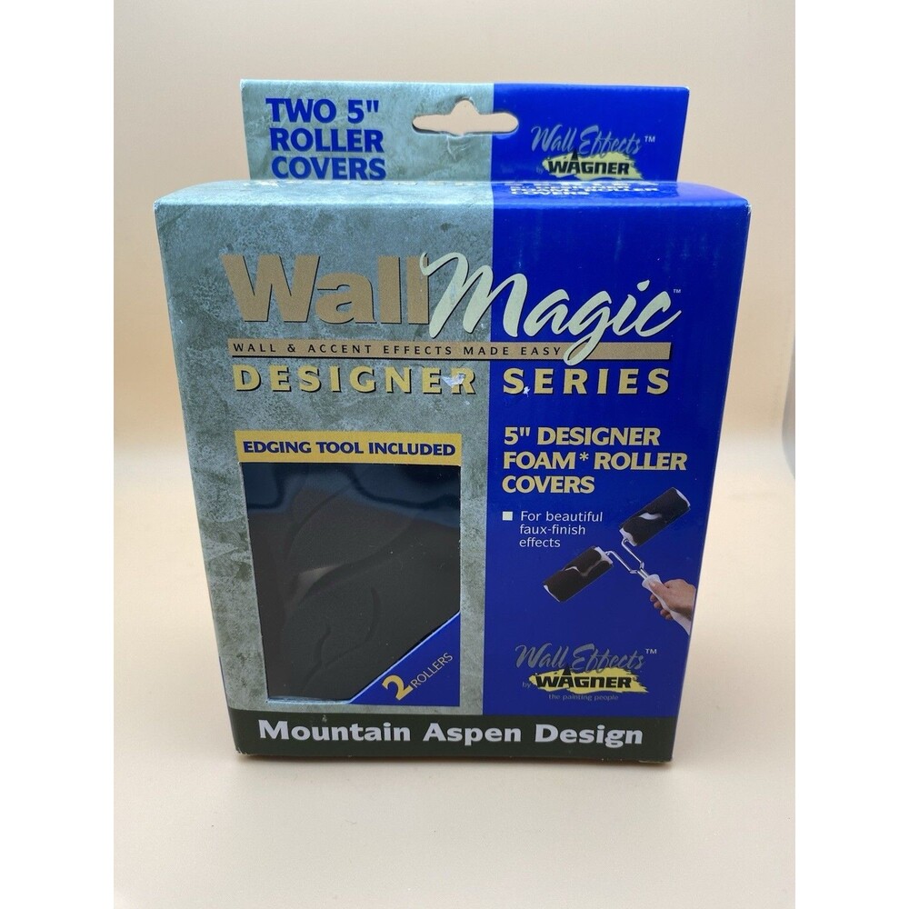 Wagner WallMagic 5" Designer Foam Roller Covers Mountain Aspen 2pk 0510143